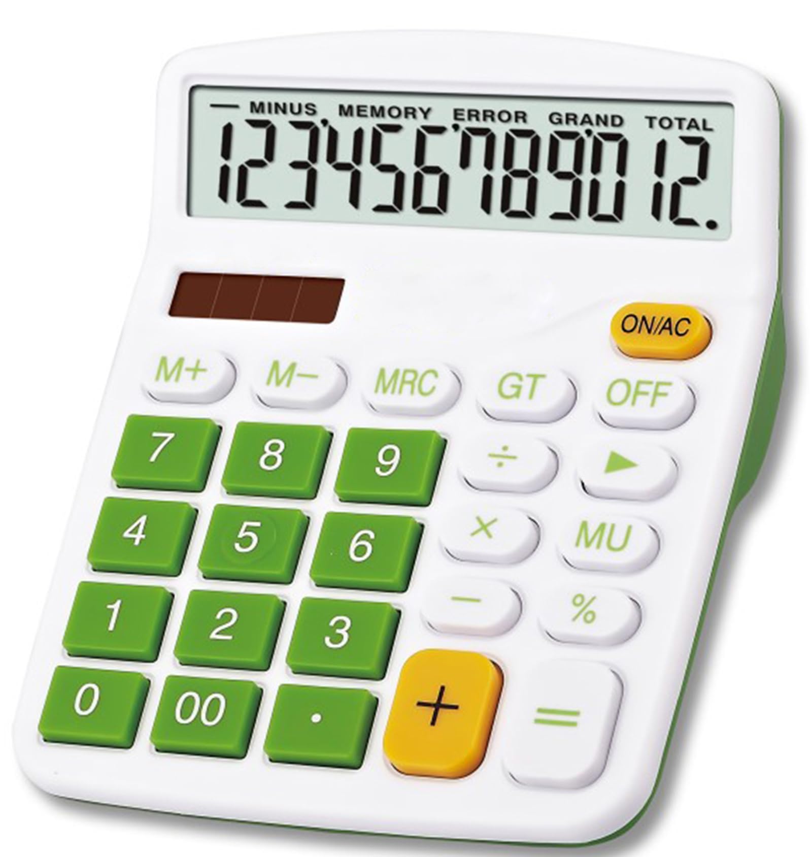 Mengshen Desktop Calculator, Large Calculators Solar Battery Dual Power 12 Digit LCD Display Financial Dedicated Basic Calculator Standard Function