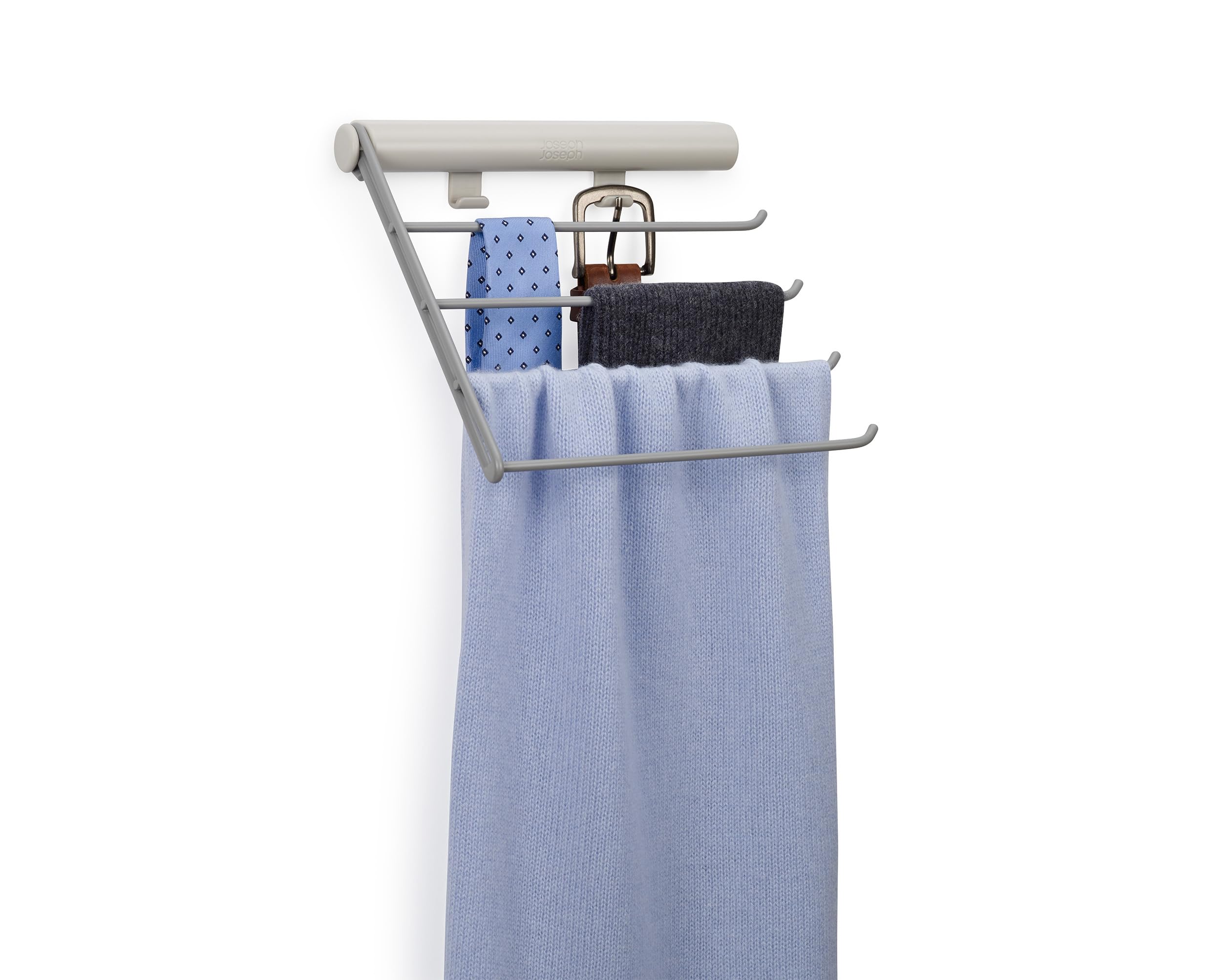 Joseph Joseph Orderly Belt, Tie & Scarf Hanging Rail Ecru
