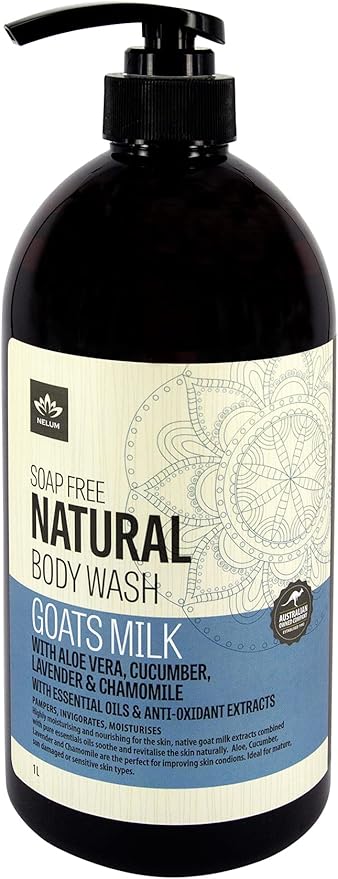 Nelum Natural Body Wash Goats Milk 1 Litre