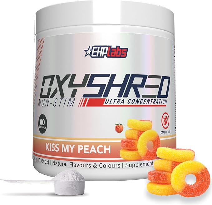 EHP Labs Oxyshred Non-Stim 60 Serves - Kiss My Peach