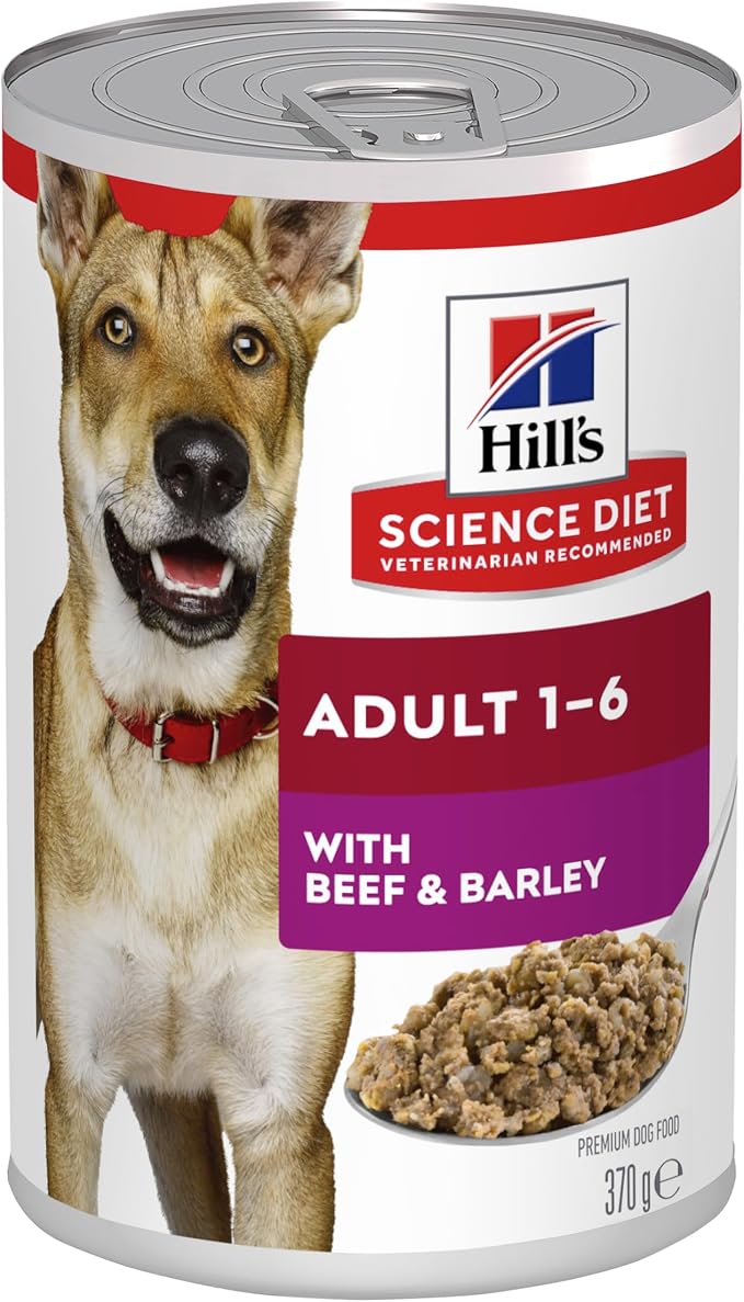 Hill's Science Diet Adult Beef & Barley Canned Dog Food 370g x 12