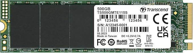 Transcend 115S 500GB M.2 2280 NVMe PCIe 4.0 SSD