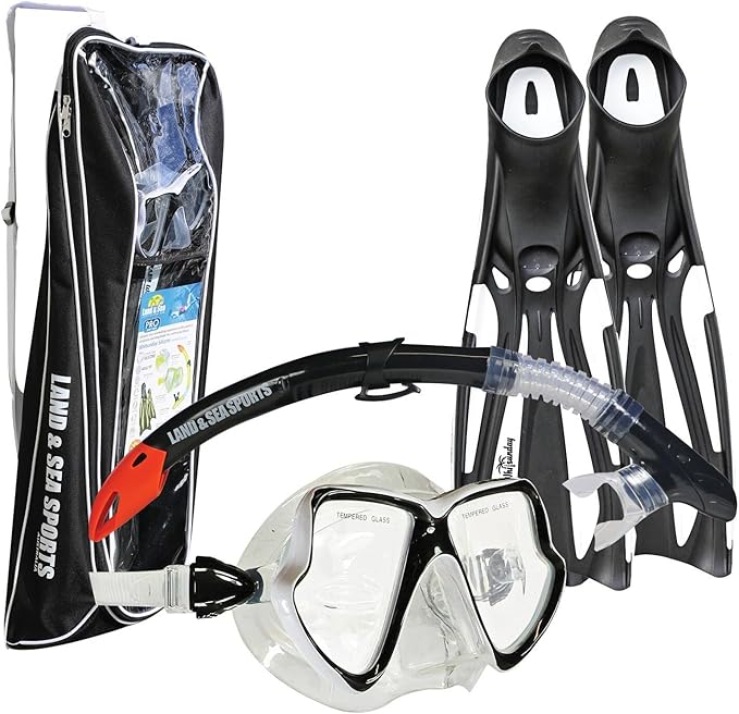 Land & Sea Whitsunday Snorkel Set - White - Medium