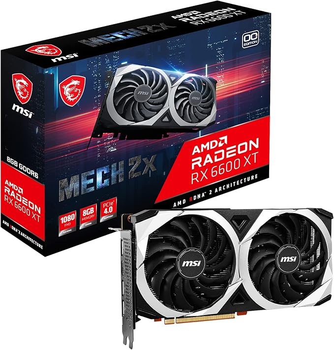 MSI AMD Radeon RX 6600 XT Mech 2x 8G OCV1 Video Card
