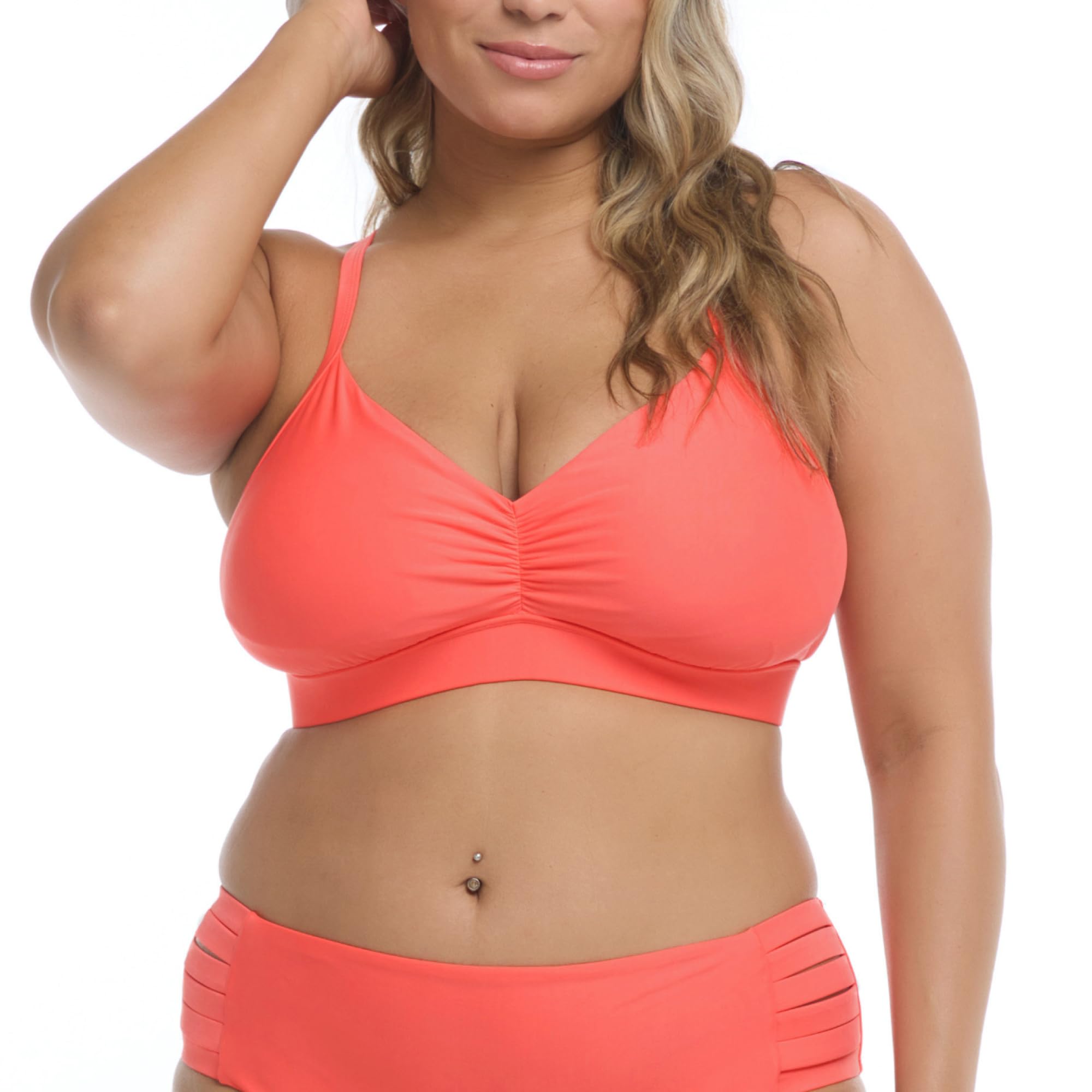 Body Glove Womens Drew Swim Top Wide Elasticated Chest Swimwear Beachwear Snow DD