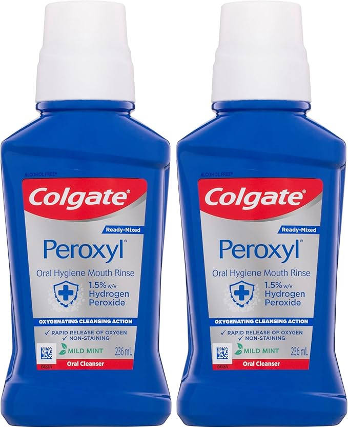 Colgate Peroxyl Mouth Sore Rinse, Mild Mint - 16.9 fl oz
