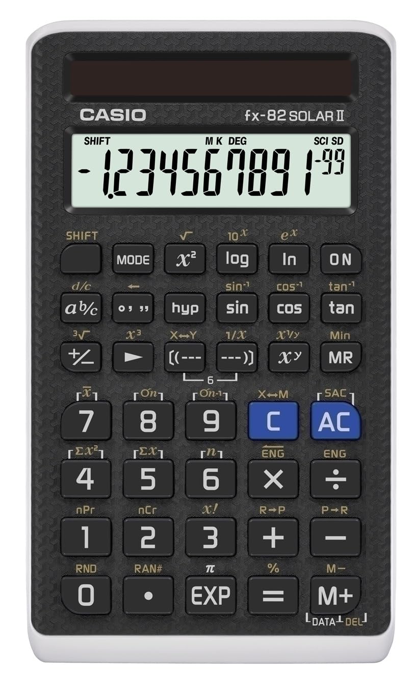 Casio FX 82 Solar II Calculator Black