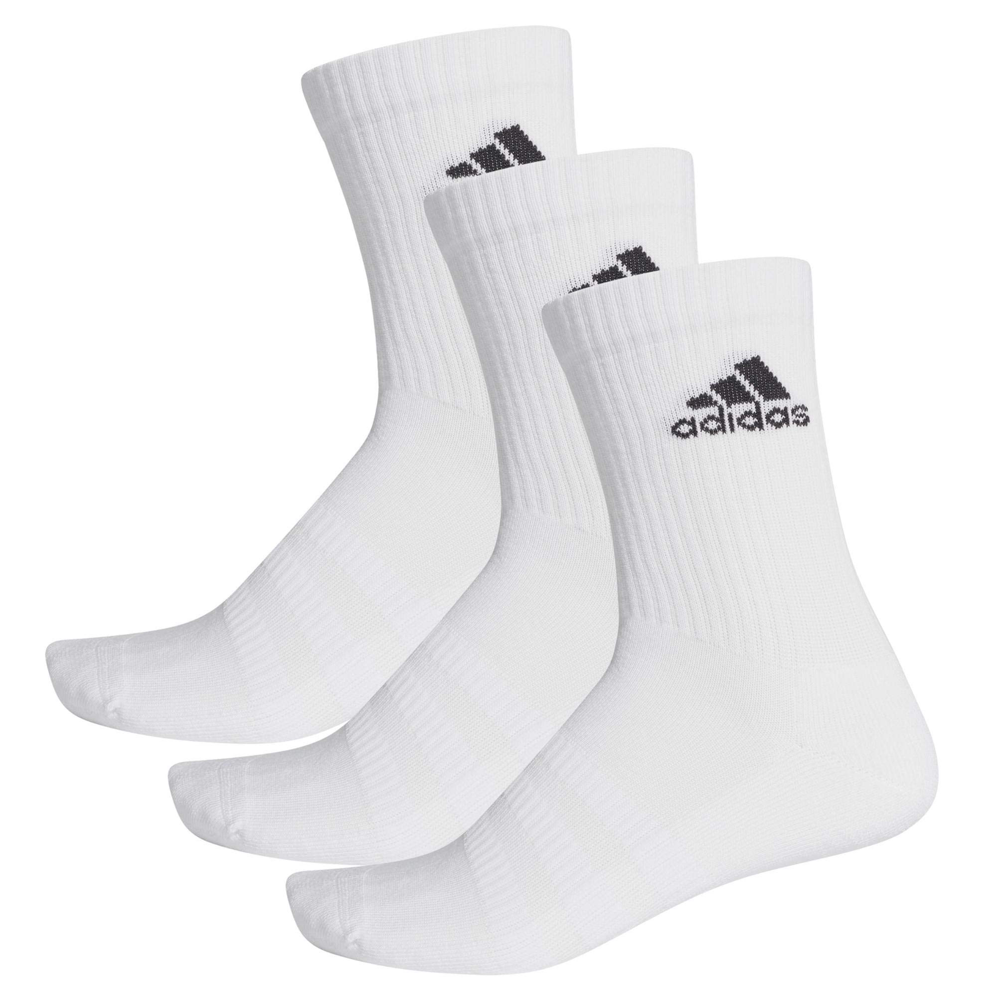 Adidas Cushioned Crew Socks White (3 Pairs) - S