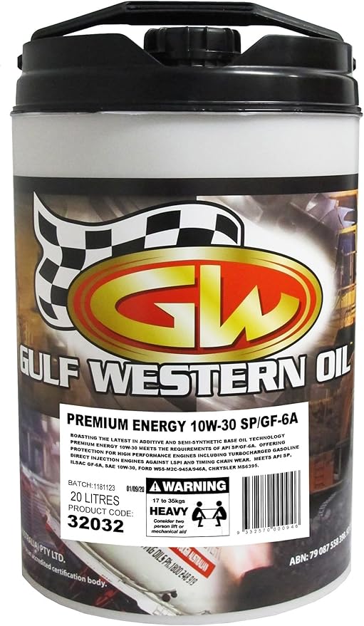 Gulf Western 32032 Premium Energy 10W-30 Engine Oil 20L