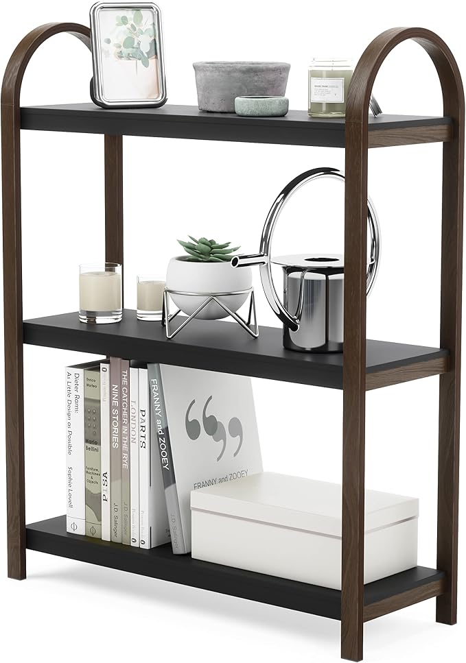 Umbra - Black & Walnut Bellwood 3 Tier Freestanding Shelf