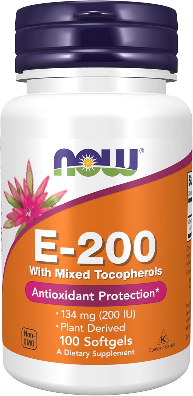 Now Foods E-200 IU Mixed Tocopherols -100 Softgels