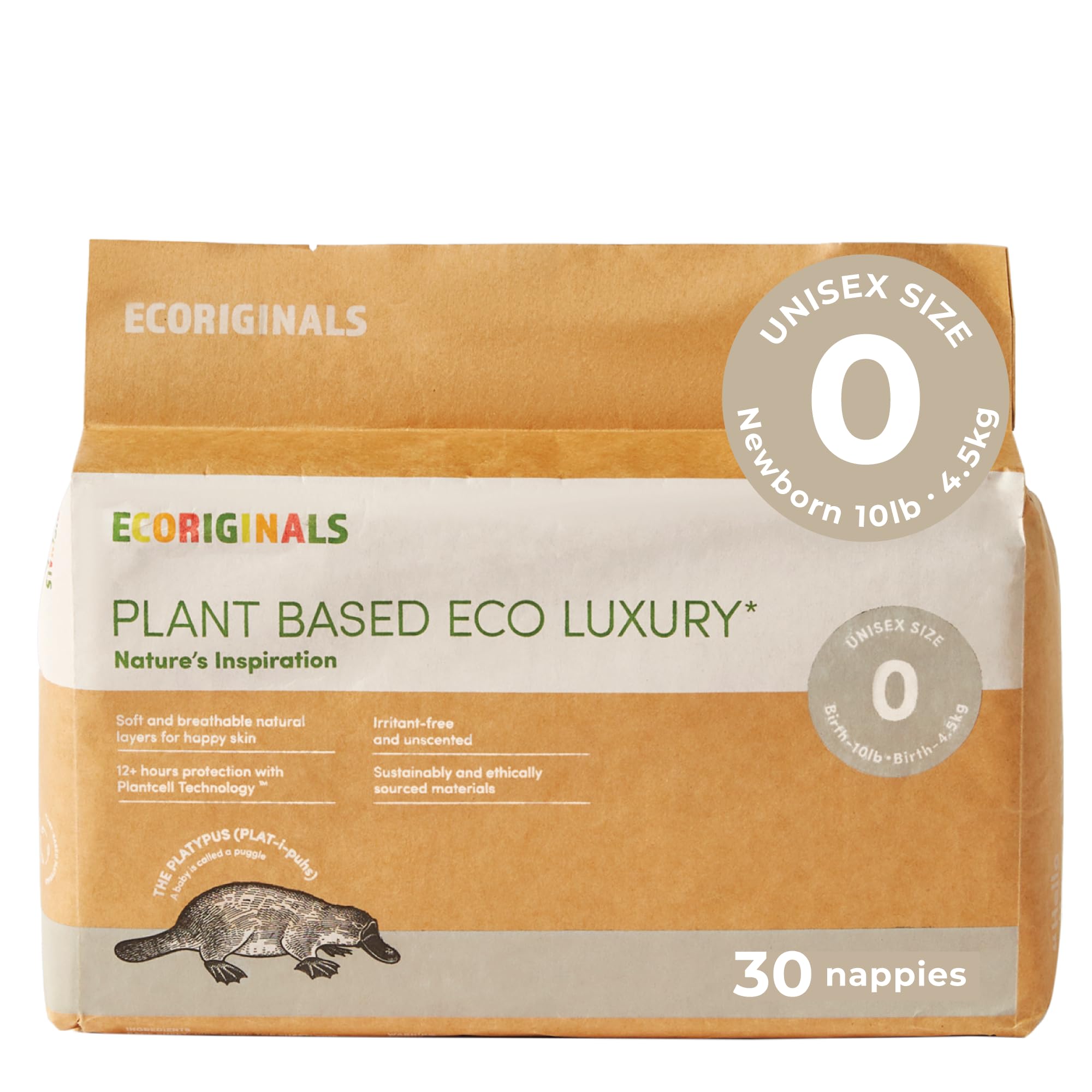 Ecoriginals Eco-friendly Nappies Newborn (0-4.5 kg)