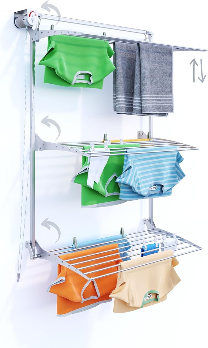Foxydry Tower 100 Tower Clothes Airer with Foldable Racks
