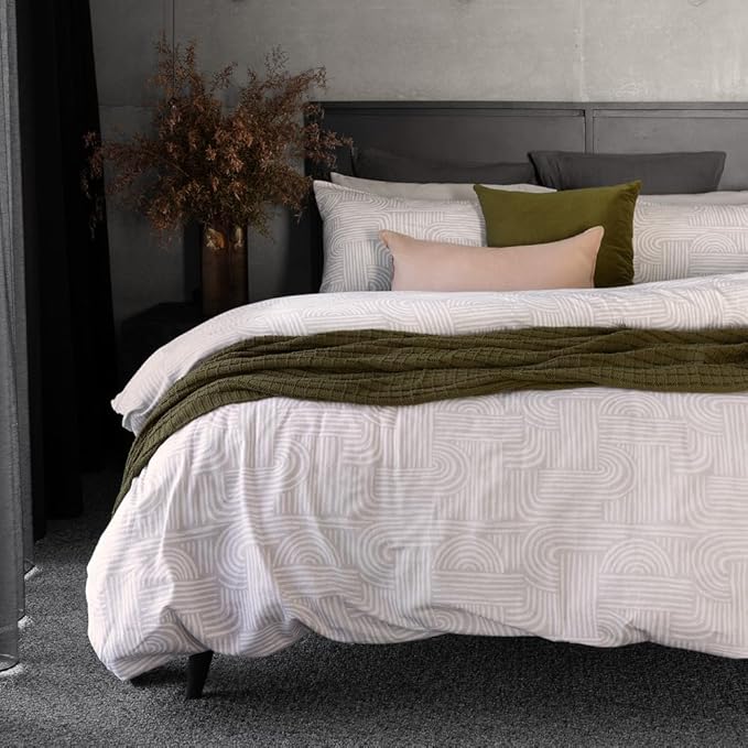 Bambury Bowie Flannelette Quilt Cover Set - Double