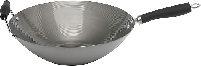 Stanley Rogers Carbon Steel Wok (35cm, Black)