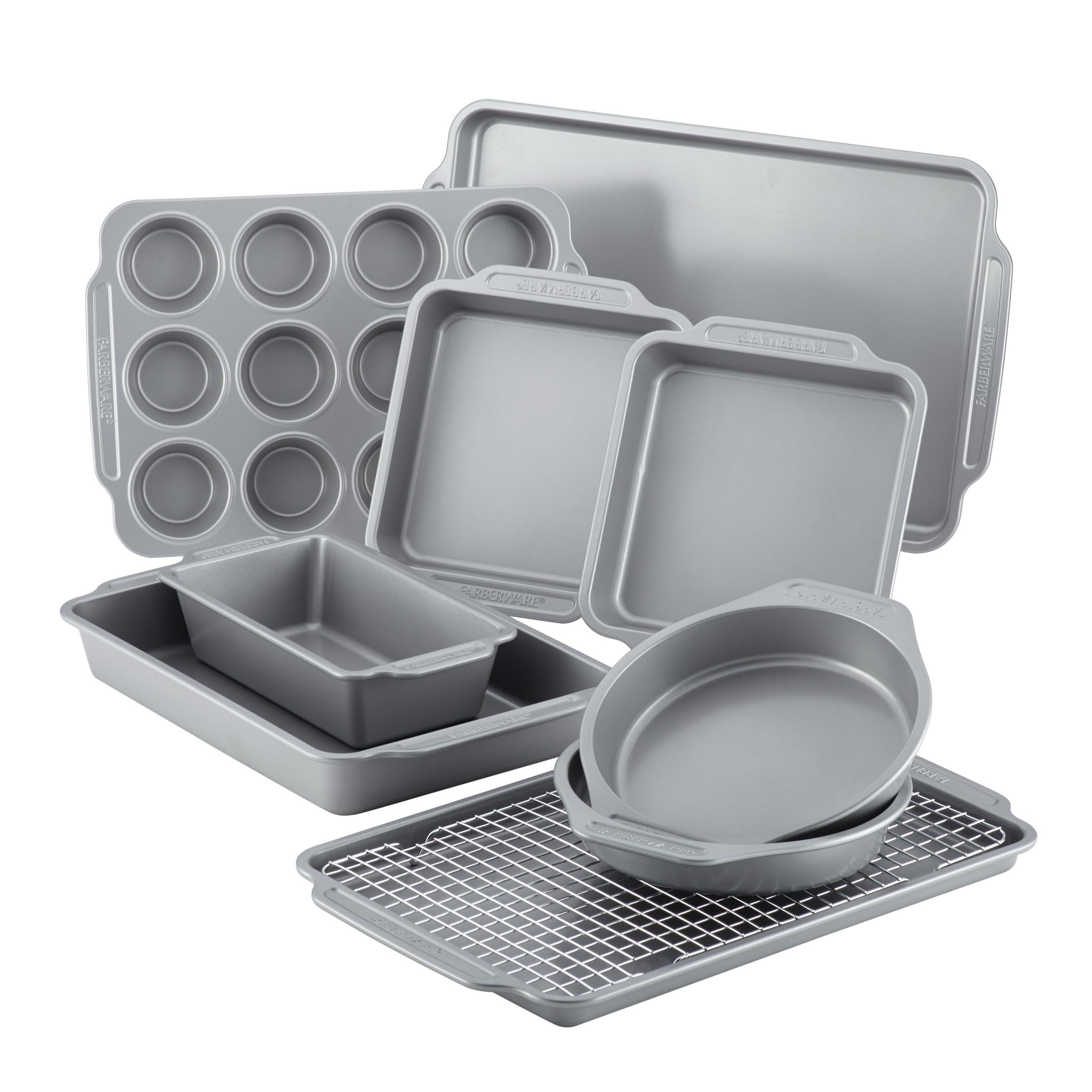 Farberware Nonstick Steel Bakeware Set With Cooling Rack, Baking Pan A