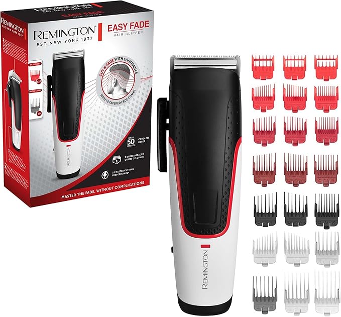 Remington HC500 Easy Fade Hair Clippers Silver