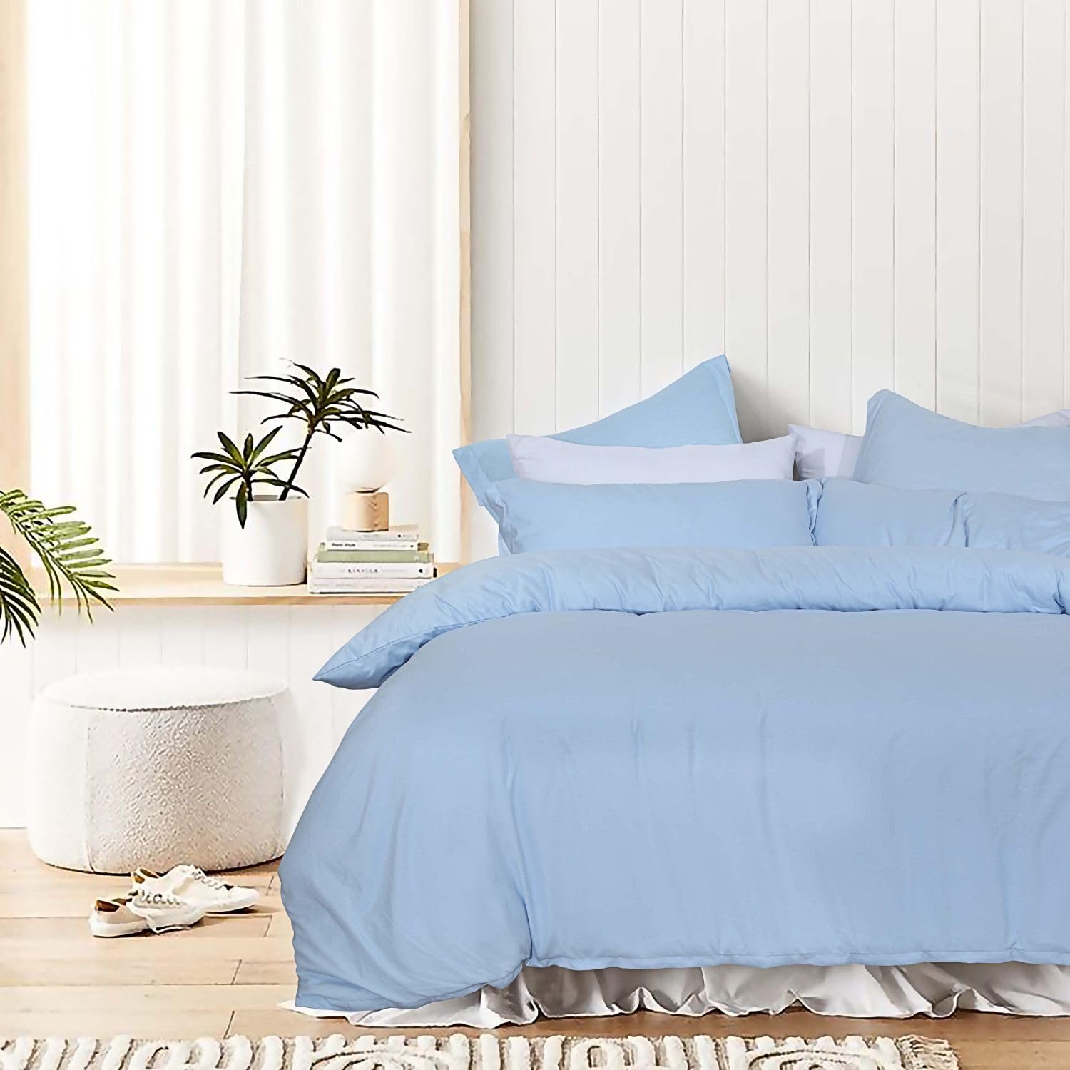 Blue Quilt Cover Set Standard Pillow Cover
