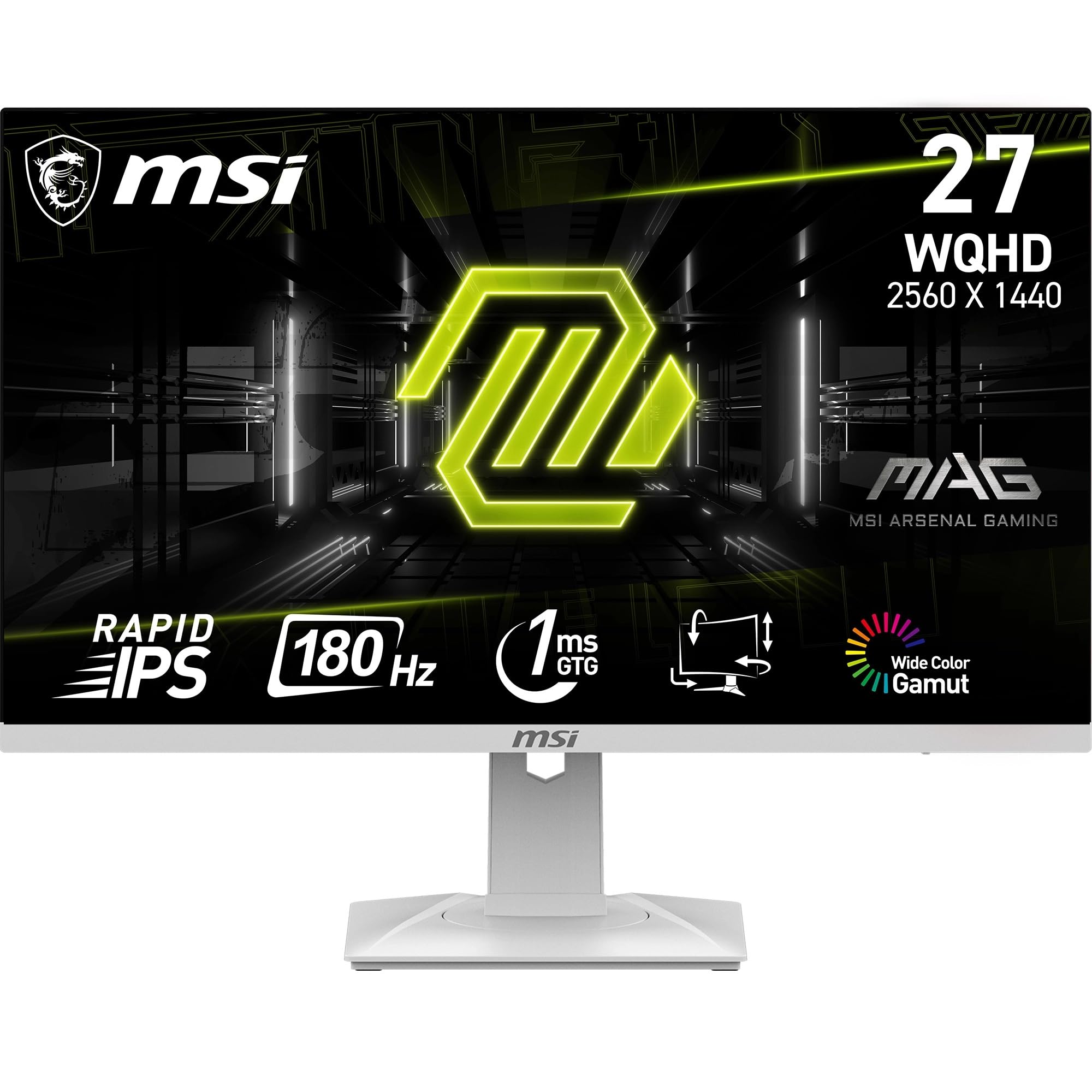 MSI Mag 274QRFW 27inch 180Hz WQHD Rapid IPS Gaming Monitor