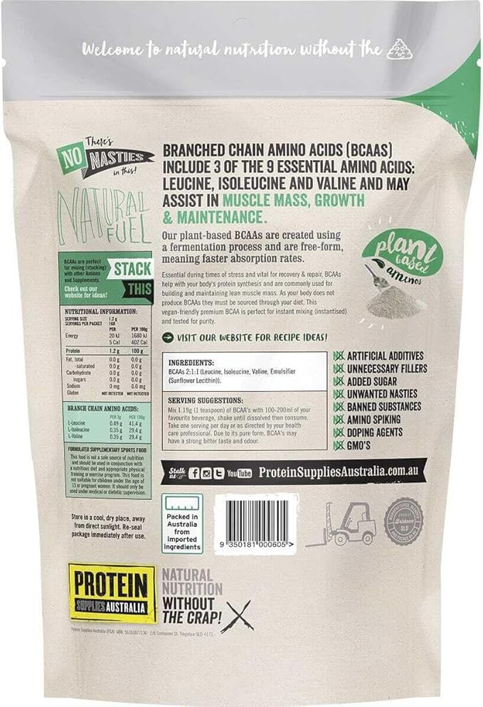 Protein Supplies Australia Branched Chain Amino Acids 500g Pure