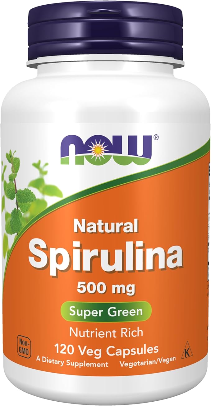Now Foods Organic Spirulina 500 mg. 180 Tablets