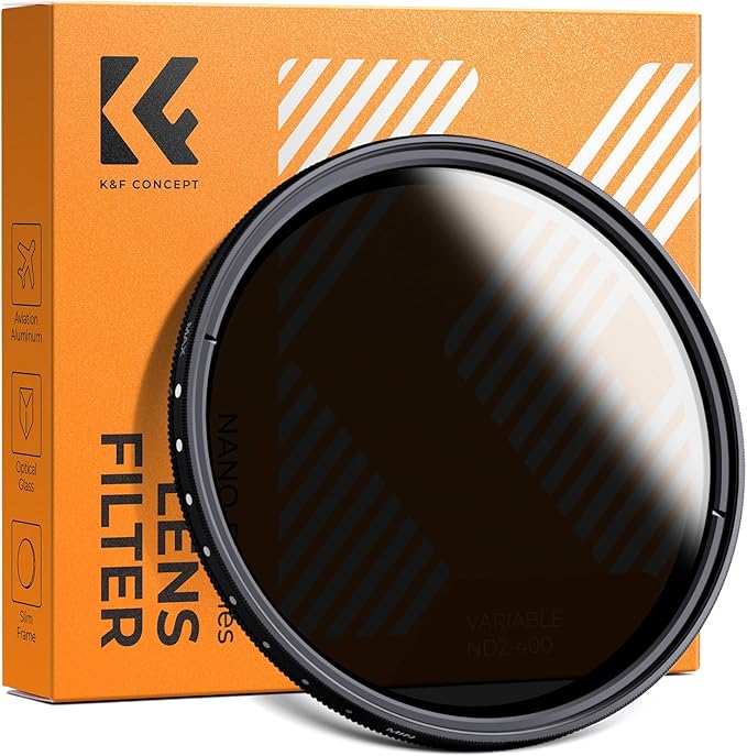 82mm Ultra Slim Variable ND Filter Adjustable ND2-ND400 with Lens Cleaning Cloth