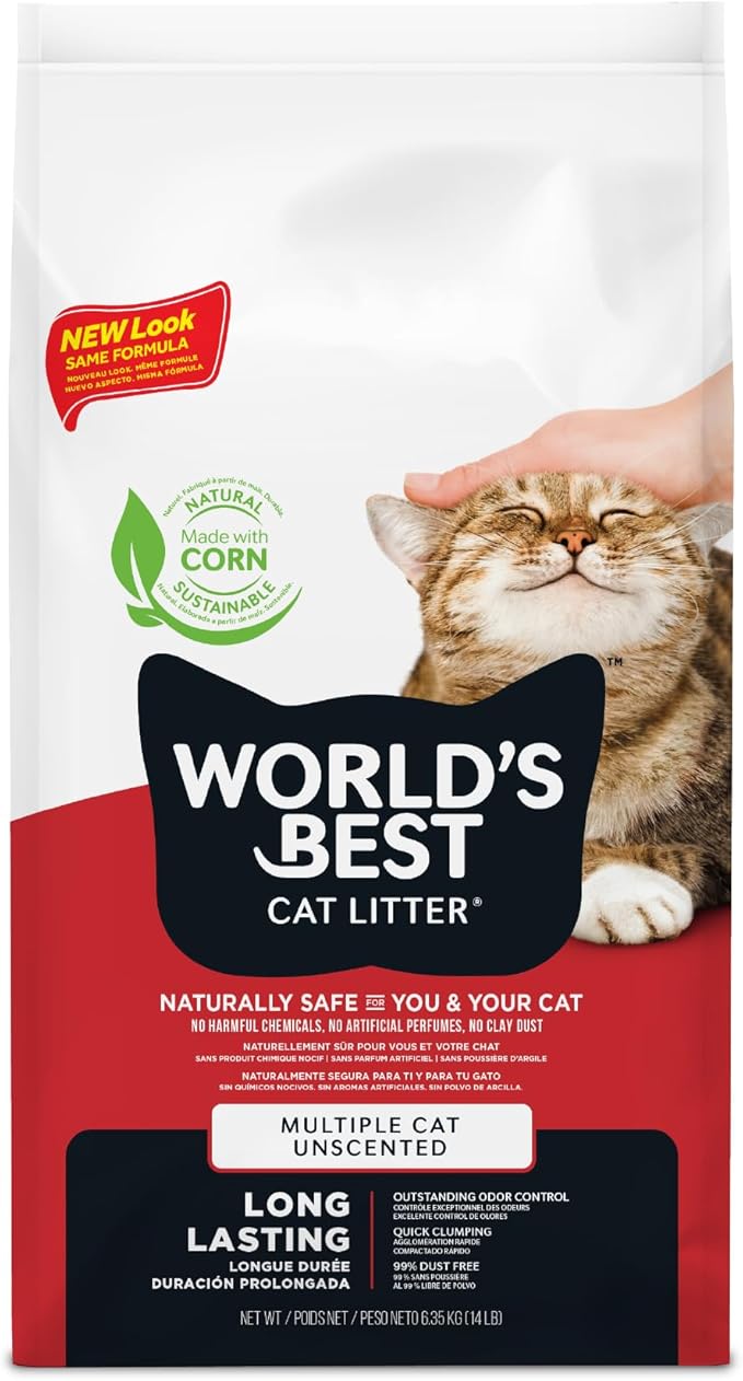 World's Best Multi Cat Clumping Cat Litter 6.35kg