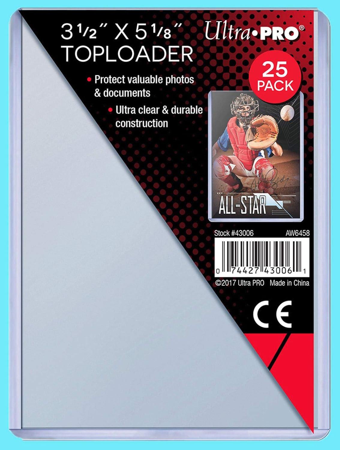 Ultra Pro 3-1/2" x 5-1/8" Toploader 25ct