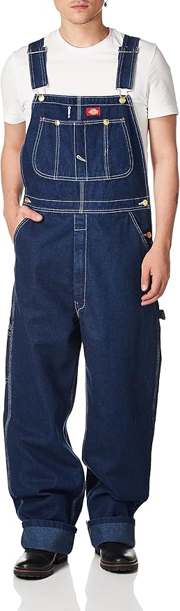 Dickies Men's Bib Overall, Indigo Blue, 38W x 30L