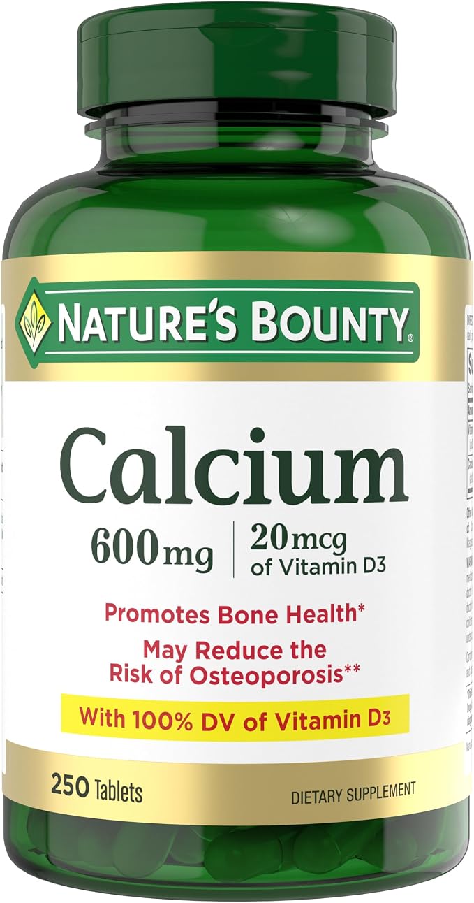 Nature's Bounty Calcium 600 with Vitamin D3 - 250 Tablets