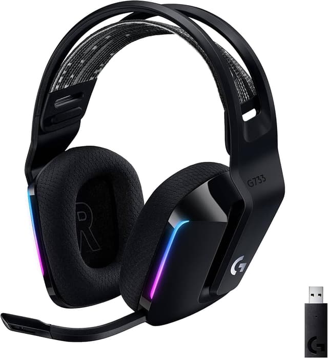 Logitech G733 Lightspeed Wireless RGB Gaming Headset (Black)