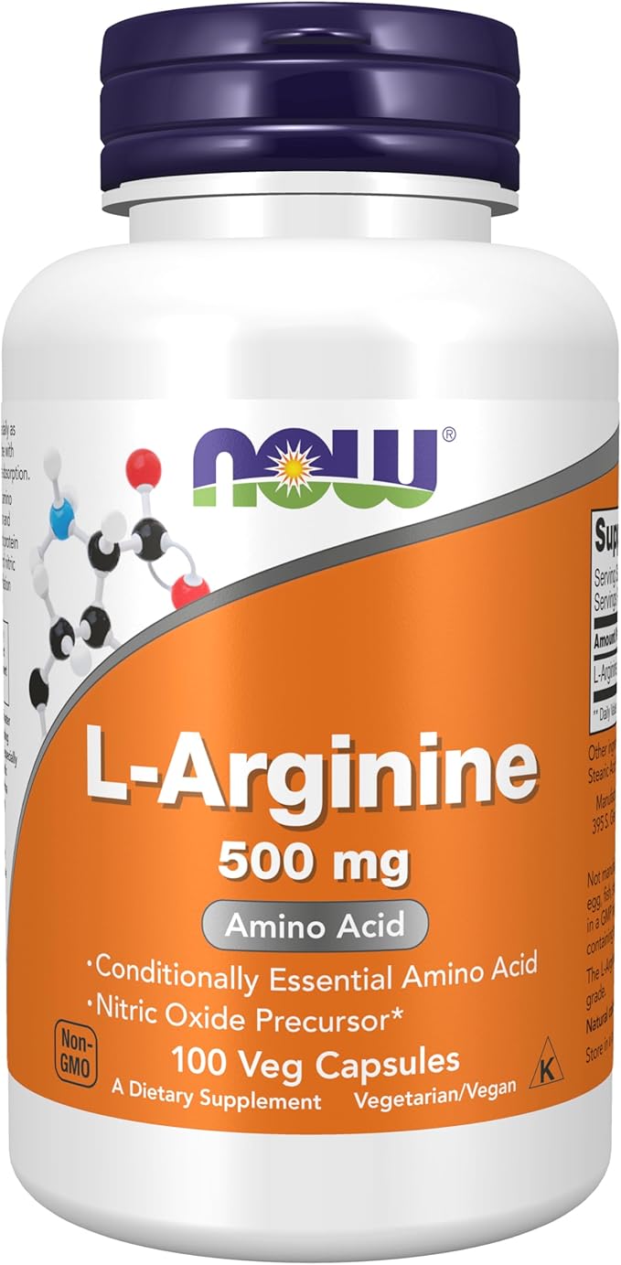 Now Foods L-Arginine 500 MG 100 Capsules