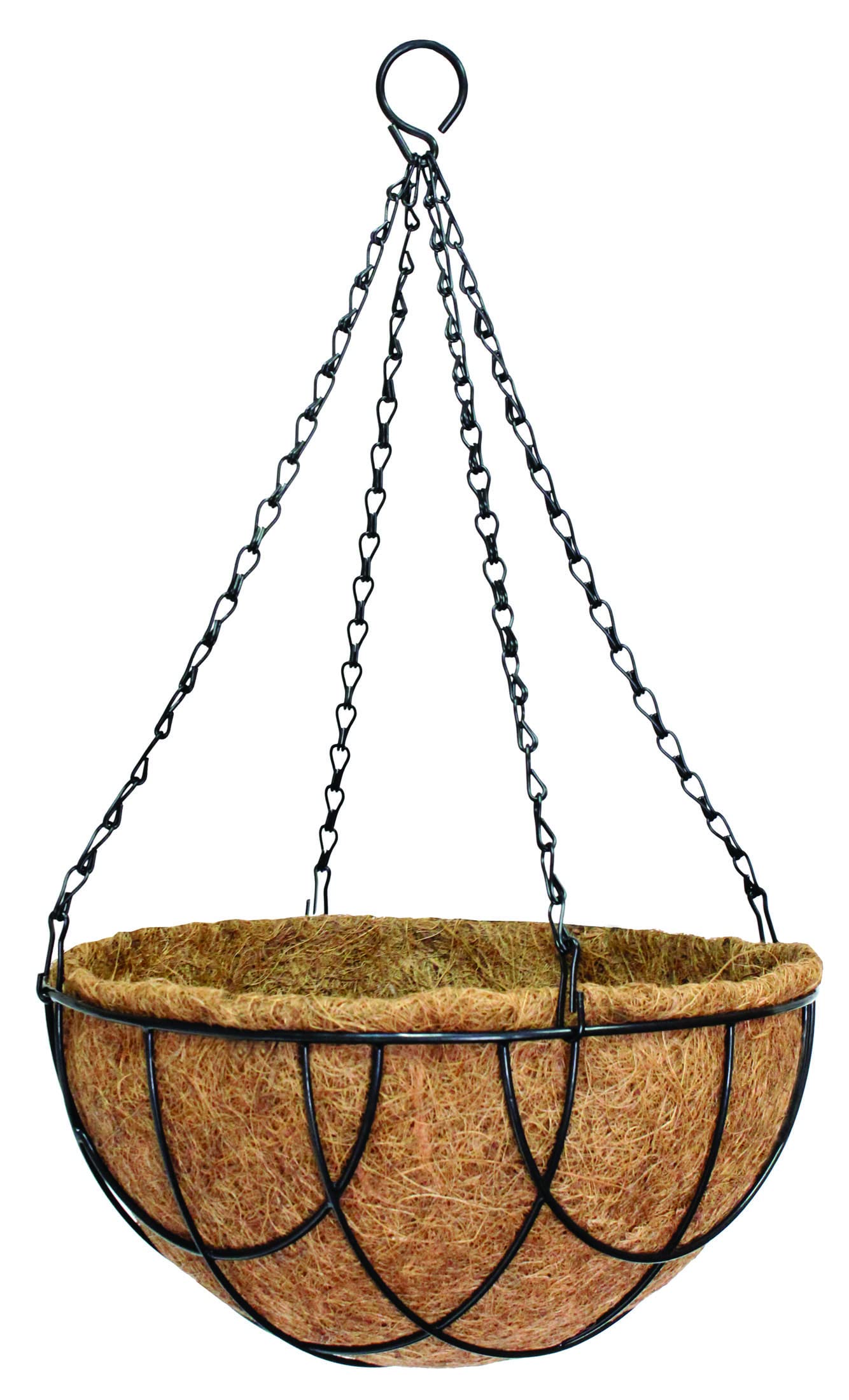 Clyde Garden Lattice Hanging Wire Basket, Green, 30 cm