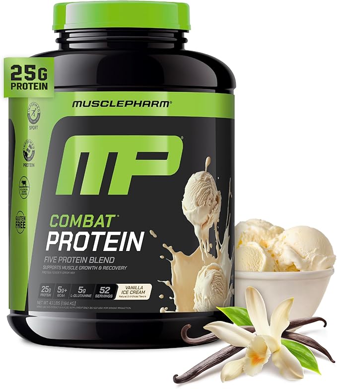 MusclePharm Combat Protein Powder - Vanilla - 2 lbs