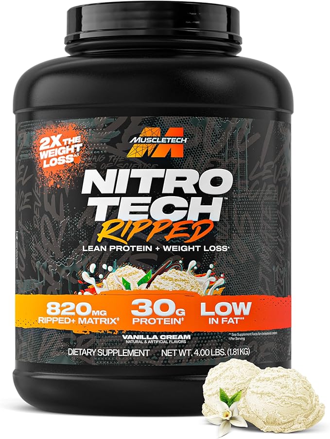 Nitro Tech Ripped by MuscleTech Vanilla 4LB