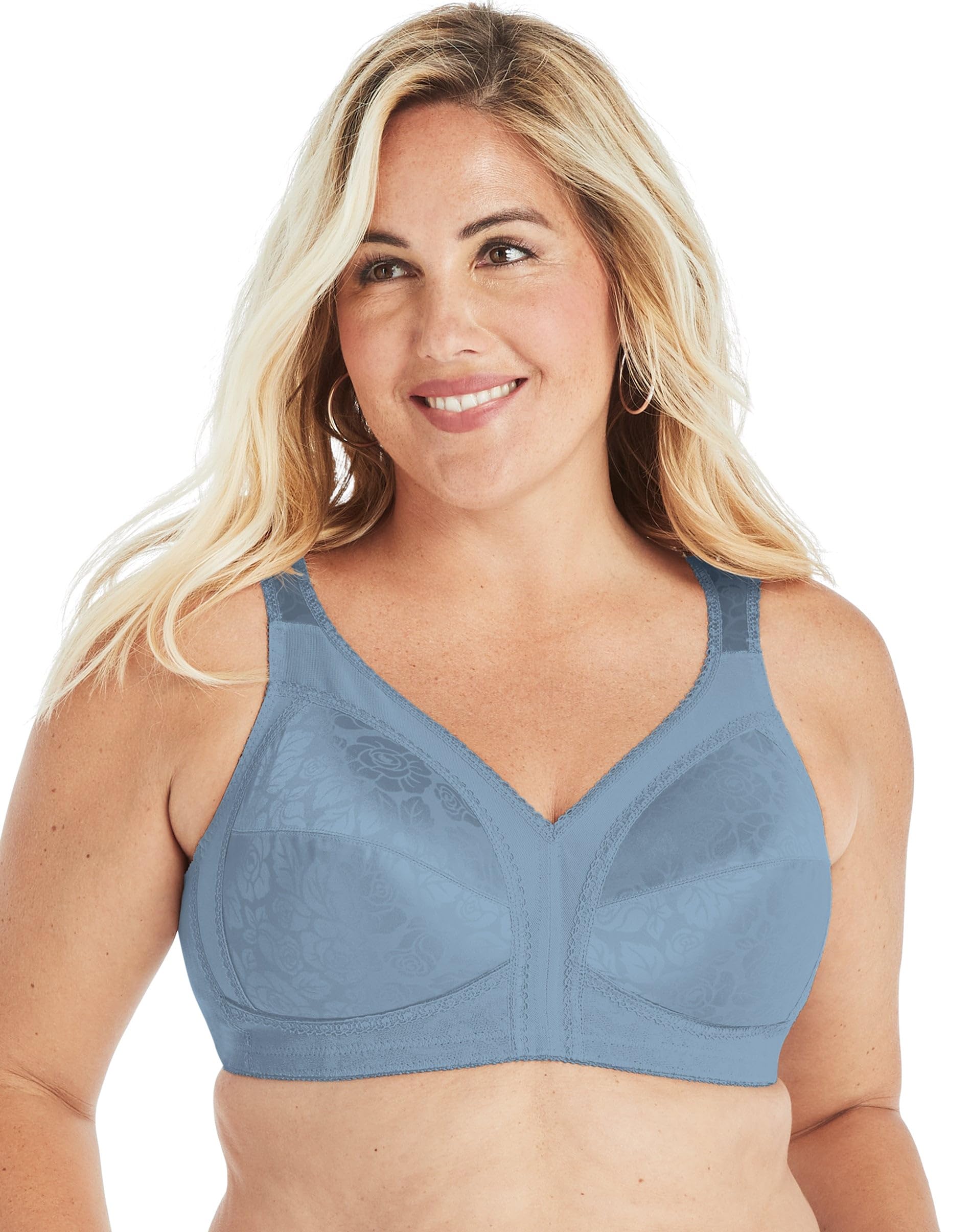 Playtex 4693b 18 Hour Ultimate Shoulder Comfort Wirefree Bra - Natural Beige, 44D