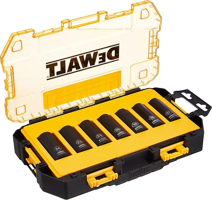 DeWalt Deep Impact Socket Set, 7-Piece, 1/2" Drive Metric (DWMT74737)
