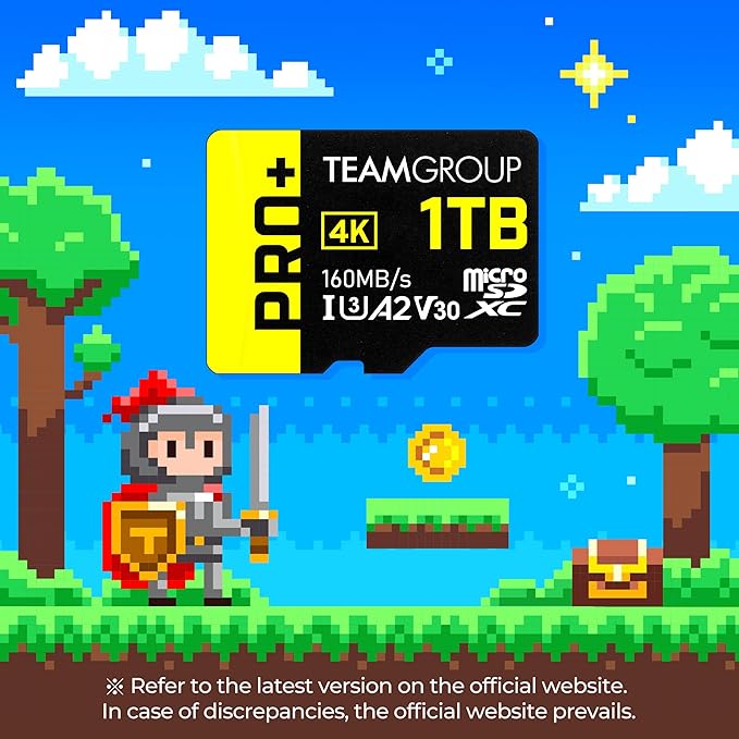 Team Group Pro+ microSDXC Memory Card 128GB, Read Up to 160 MB/s; Writ (TPPMSDX128GIA2V3003)