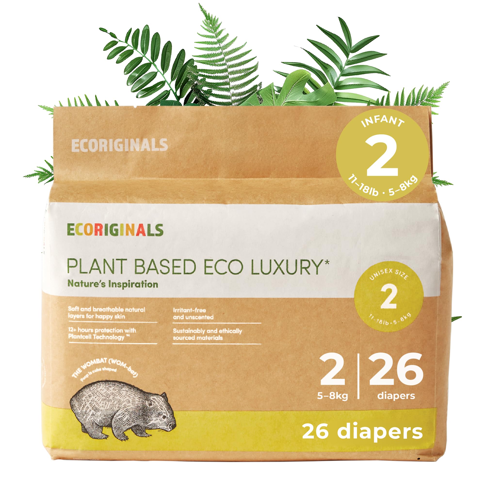 Ecoriginals Infant Nappies Size 2 26pk Gen2