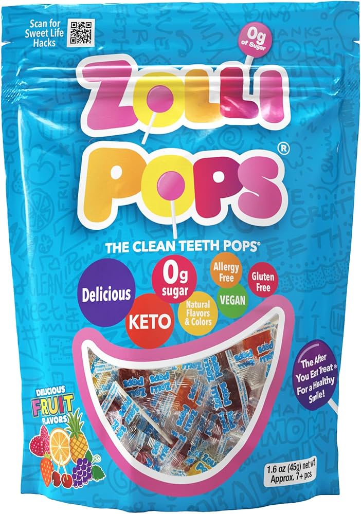 Zollipops Clean Teeth Lollipops - Anticavity Sugar Free Candy With XYL