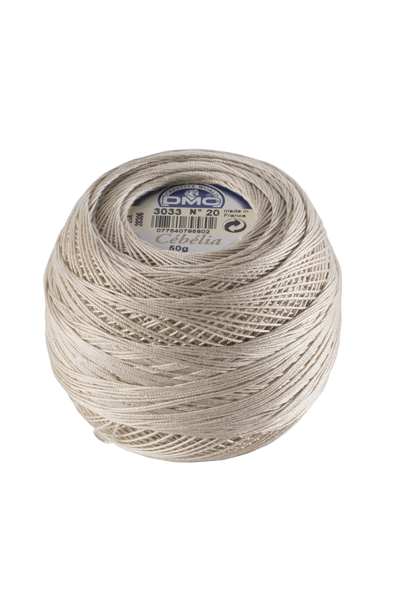 DMC Cebelia 30, #3033 Very Light Mocha Brown, Combed Cotton Crochet Thread 50g