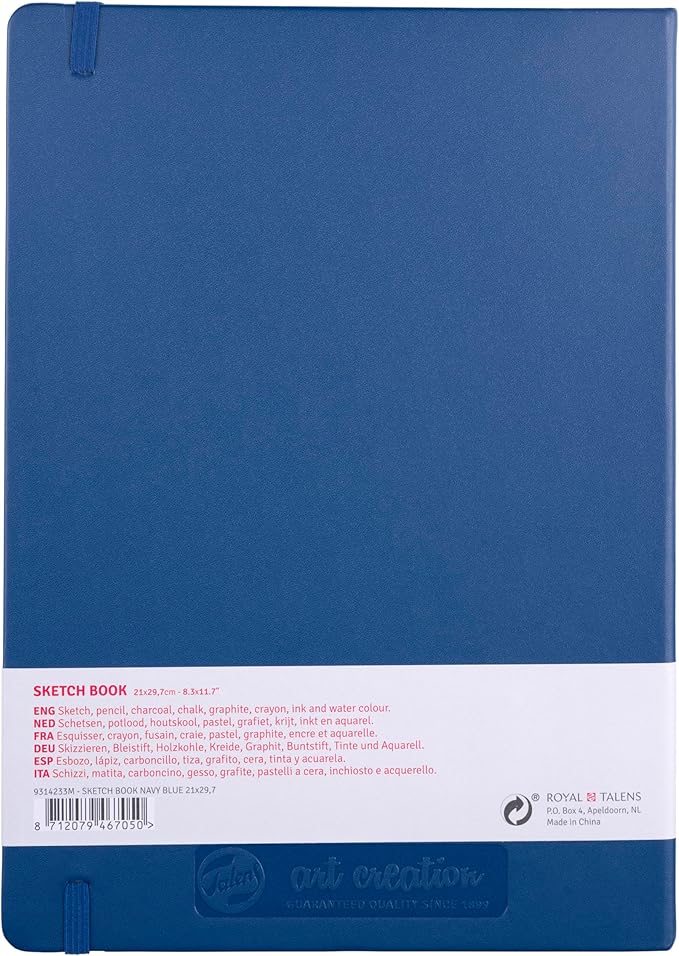 Talens Art Creation Navy Blue Sketchbook 21 x 30 cm 140gsm 80 Sheets