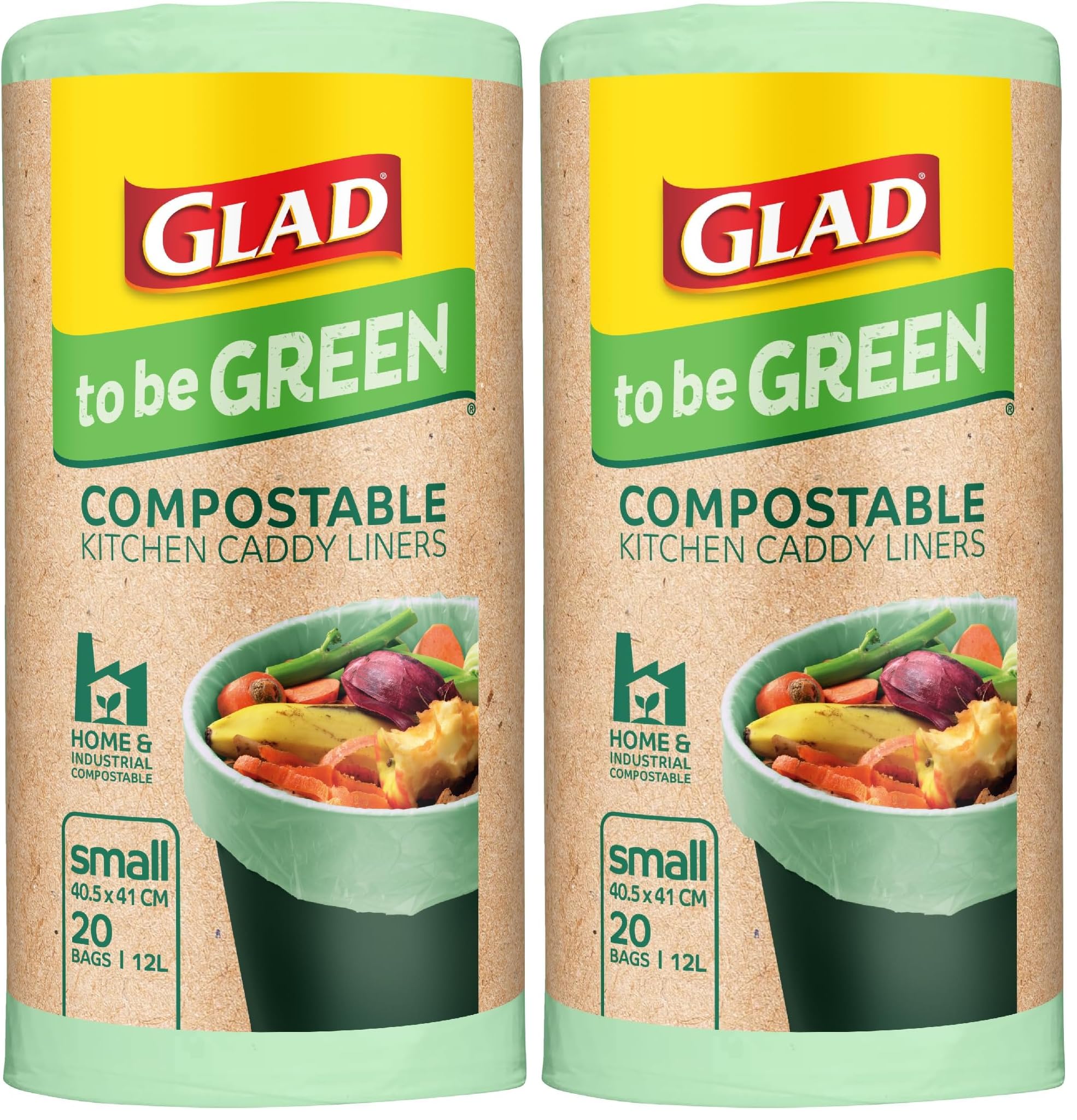 Glad to Be Green Compostable Kitchen Liners Small 20 Pack