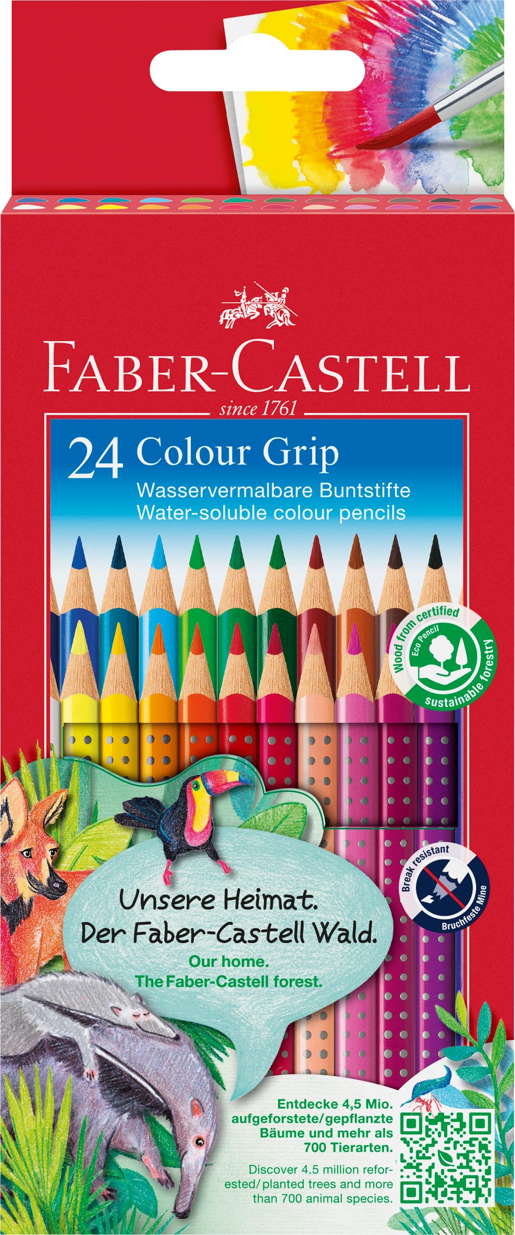 Faber Castell Grip 2001 Colour Pencil 24/cardboardbox
