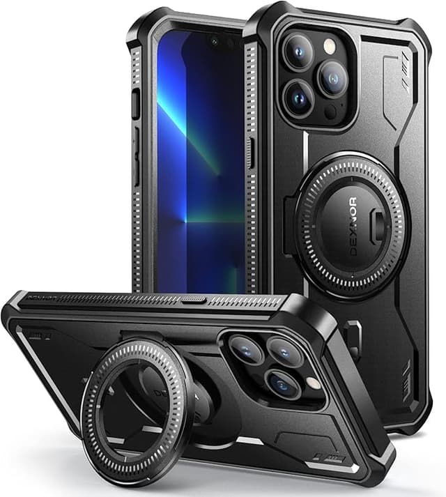 Dexnor for iPhone 13 Pro Max Case Compatible for MagSafe[Built in Screen Protector and Kickstand]Heavy Duty Military Grade Protection Shockproof Prot