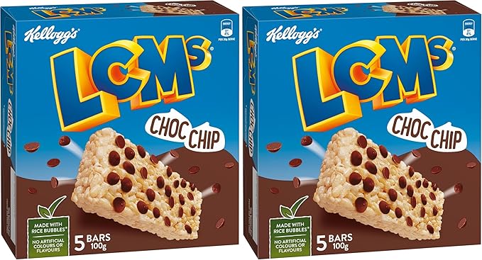 Kellogg's LCMs Rice Bubbles Choc Chip 12 Pack 240g