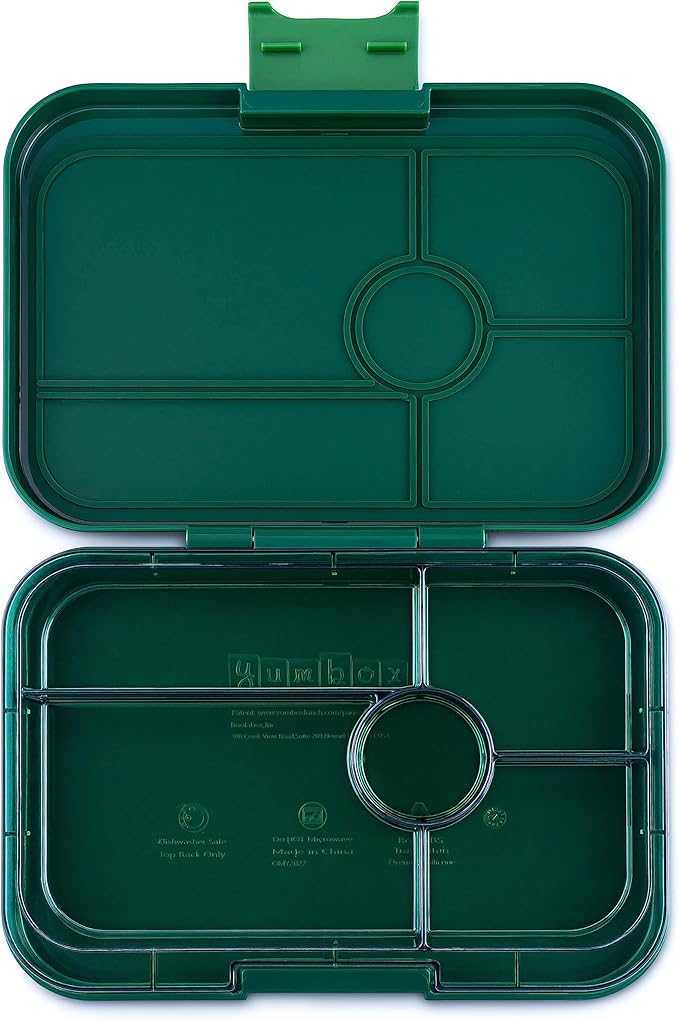 Yumbox Lunchbox - Tapas - 5 Compartment Greenwich Green (Clear Tray)