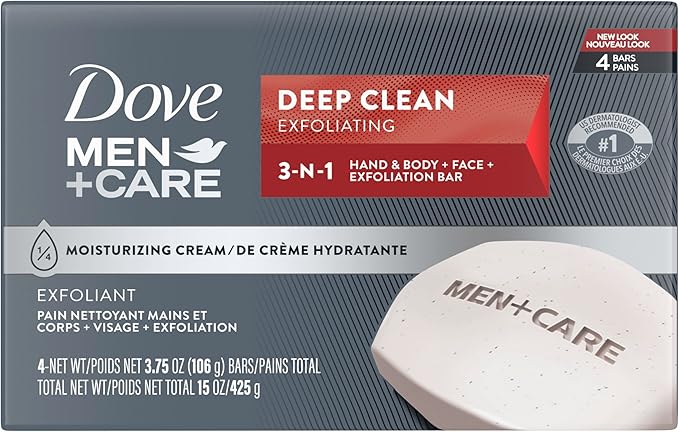 Dove Men+Care Body & Face Bath Bars - 2 count, 4 oz each