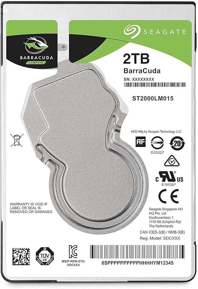 Seagate Barracuda 2TB 2.5" HDD SATA