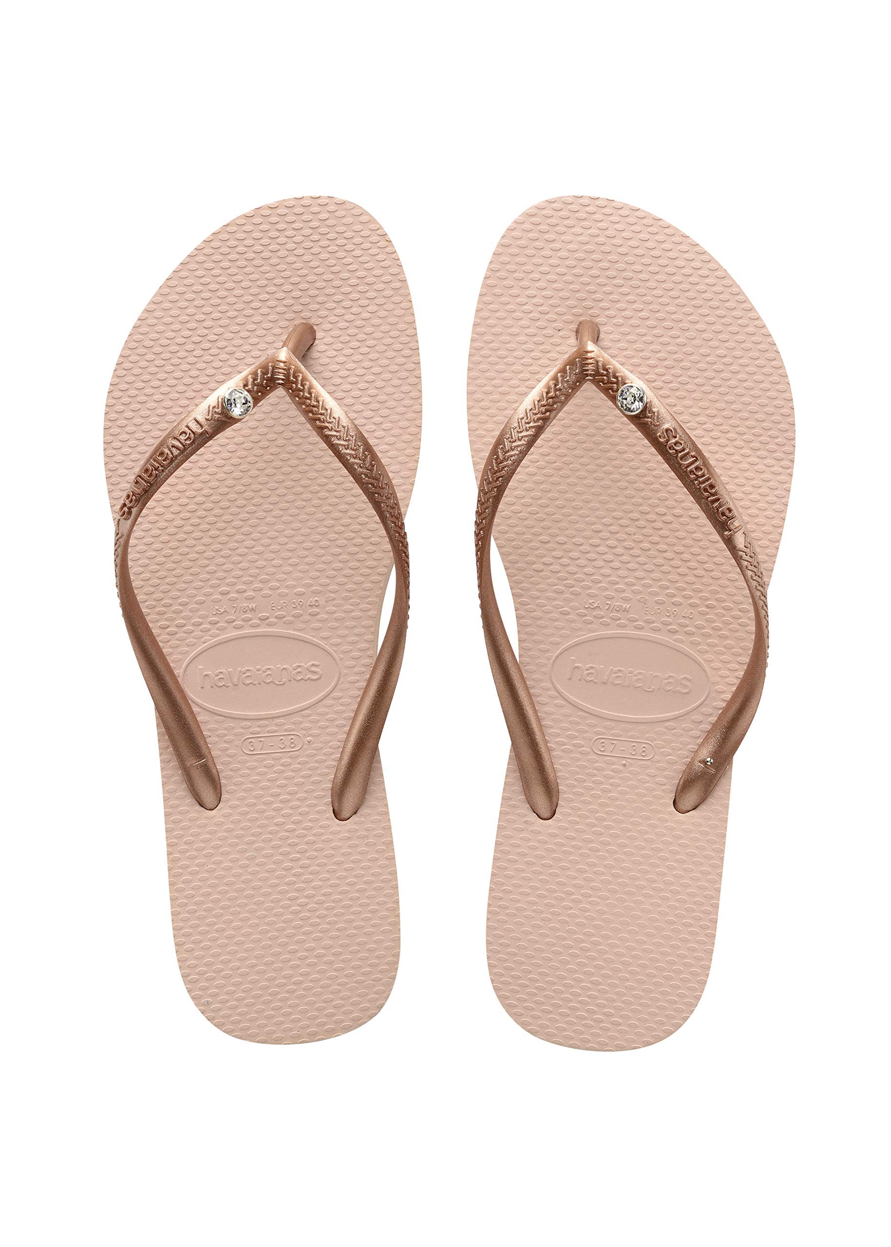Havaianas Slim Crystal Thongs - Navy Blue - 35/36